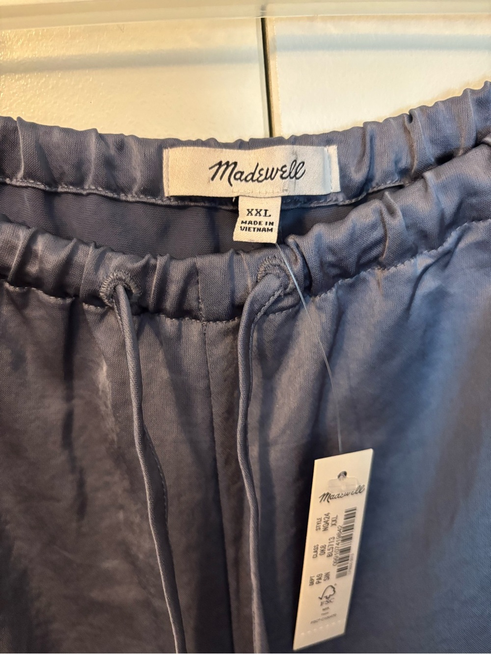 Madewell Dusty Blue Relaxed Drawstring Pants